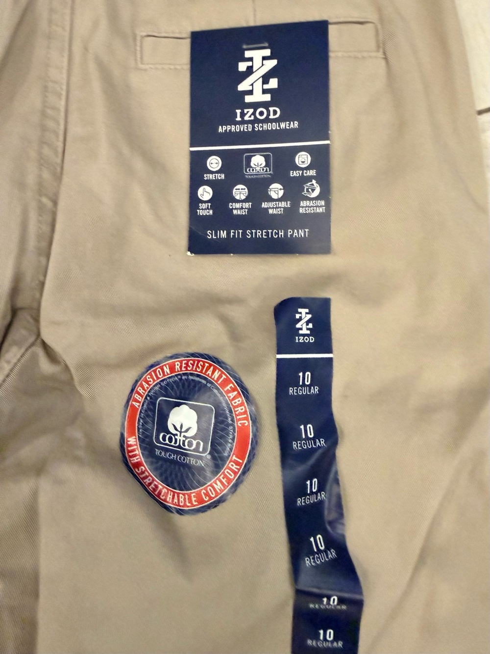IZOD Youth Slim Fit Stretch Pants - Khaki